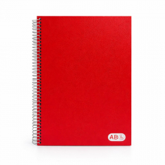 CUADERNO A4 AB ARAÑA RAYADO ROJO