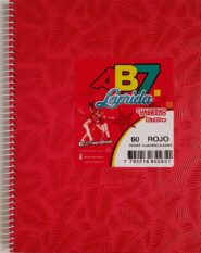 CUADERNO A4 AB7 T/DURA 60HJS RAYADO ROJO