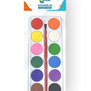 ACUARELA 12 COLORES + PINCEL