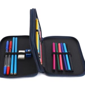 CARTUCHERA 1 PISO C/CIERRE Y UTILES DINO