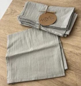 SET X4 SERVILLETAS 40X40CM color gris claro