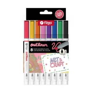 MARCADOR DOBLE TINTA OUTLINER ESTUCHE X8 SURTIDO