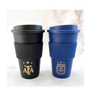 VASO PARA EL CAFE C/FAJA SILIC de LA SELECCIÓN (AZUL)